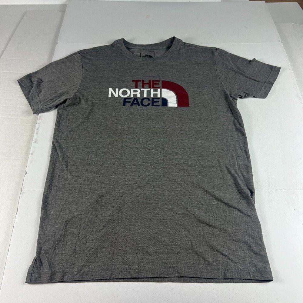 The North Face Shirt Adult Fits Like A Small Dark Grey Short Sleeve Tee Tag M